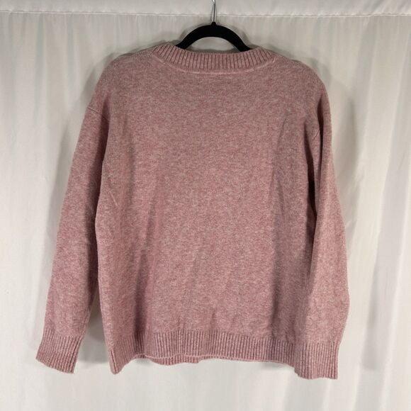 Loft Cat Mom Sweater Women's Large Pink Knit Long Sleeve Round Neck Pullover - Picture 7 of 7